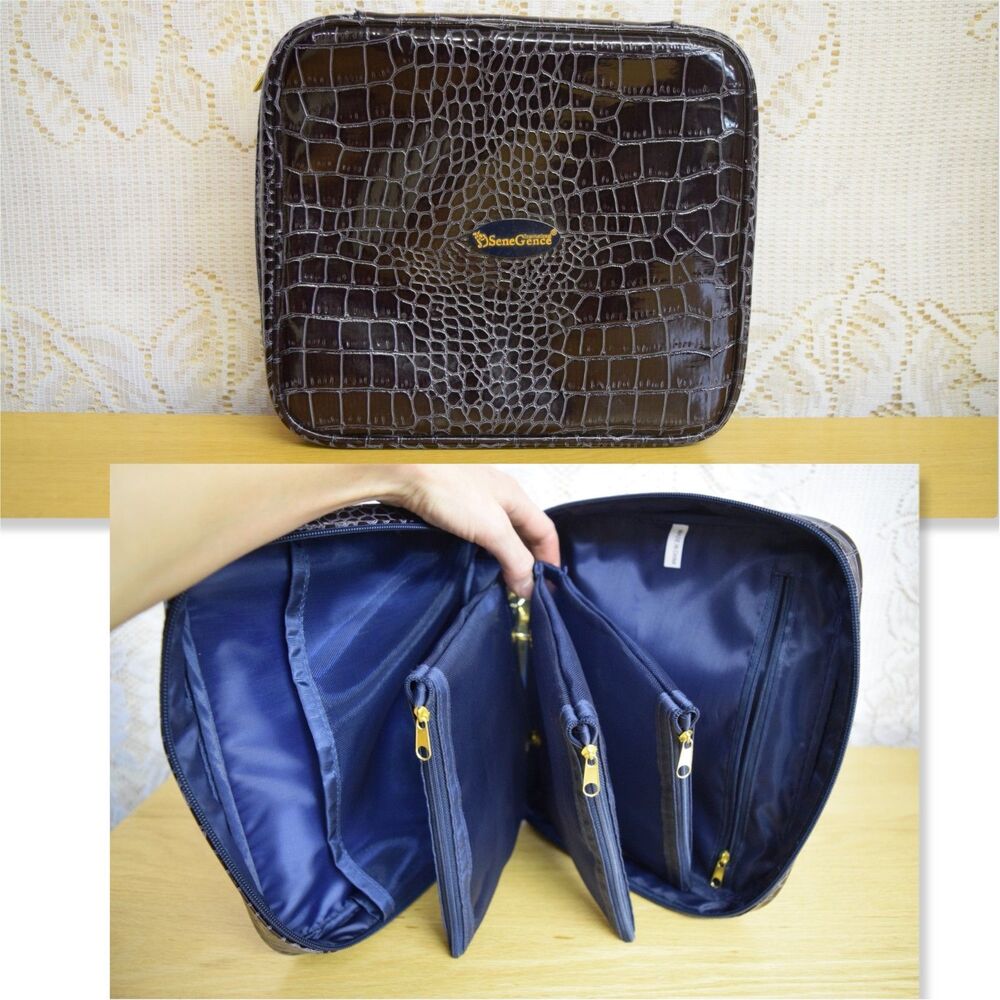 Senegence International Makeup Organizer Bag Mesh Pockets Binder Toiletry Travel
